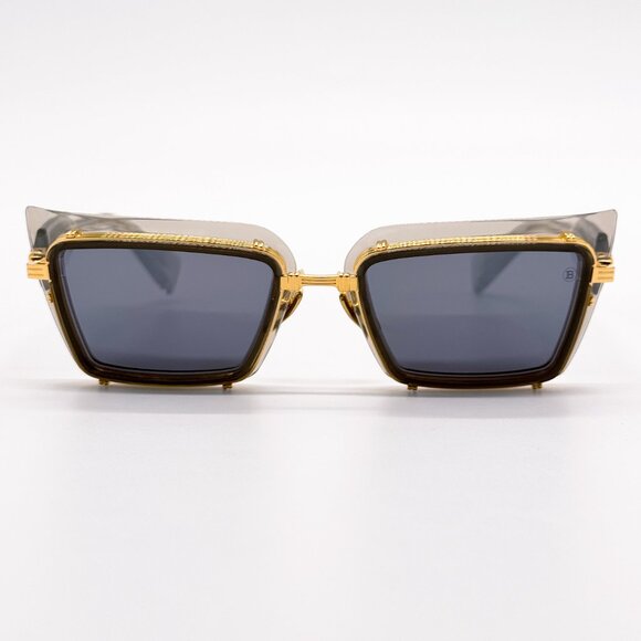 NEW BALMAIN ADMIRABLE BPS-130B UNISEX GREY/GOLD SUNGLASSES BALMAIN - Picture 5 of 16